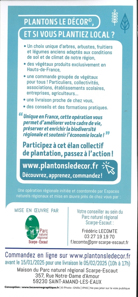 Plantons Le Décor - Dépliant Verso